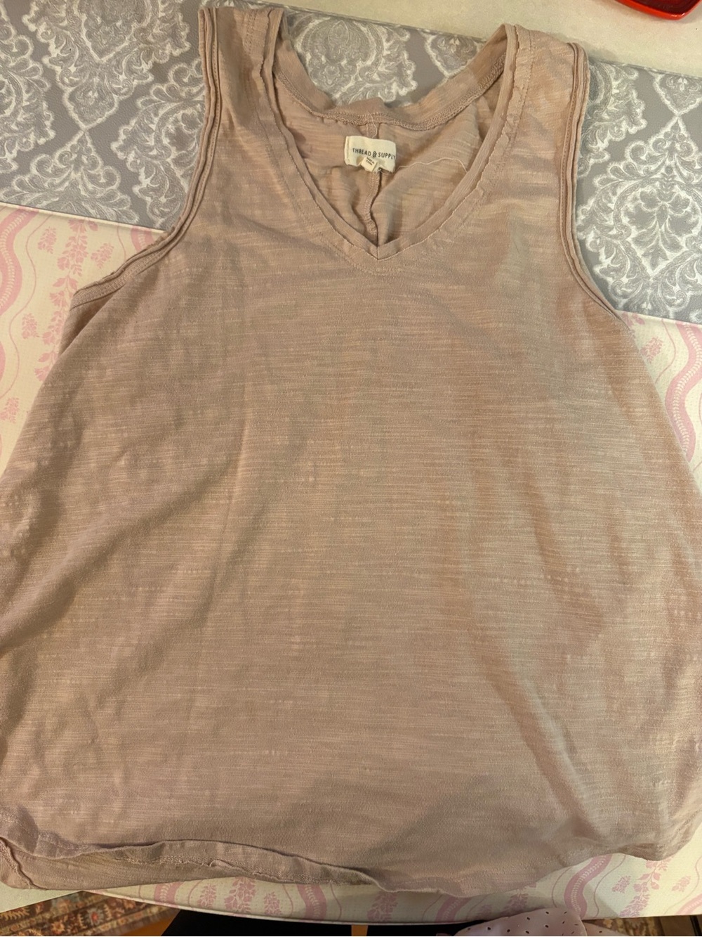 Thread & Supply Women's V-Neck Tank Top - Dusty Rose